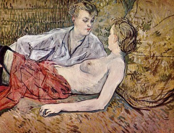アンリ・ド・トゥールーズ・ロートレック Painting - 二人の友人 1895 1 トゥールーズ ロートレック アンリ・ド